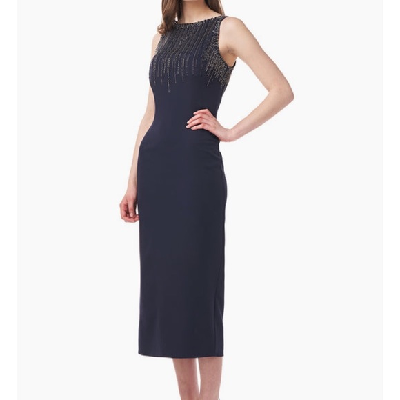 JS collections Elsa boat neck midi dress - Picture 4 of 8